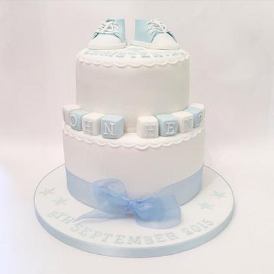 Boys Christening Cake - Cake by Claire Lawrence