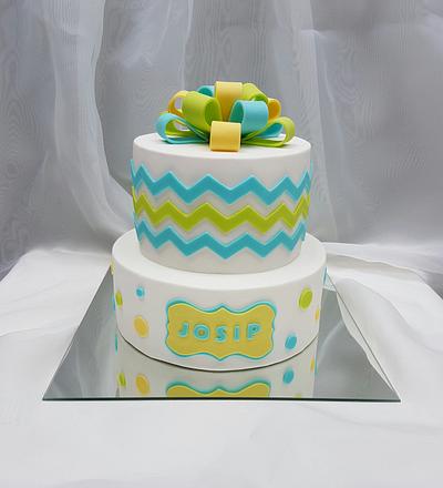 Zig-zag boy cake - Cake by Tirki