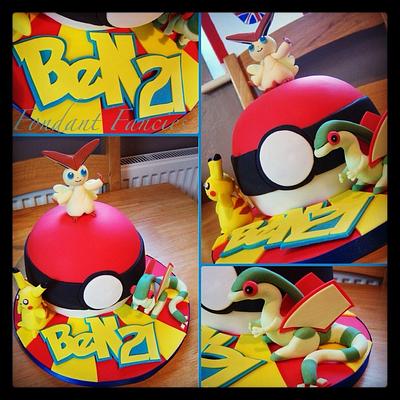Pokemon ball - Cake by Gemma Coupland