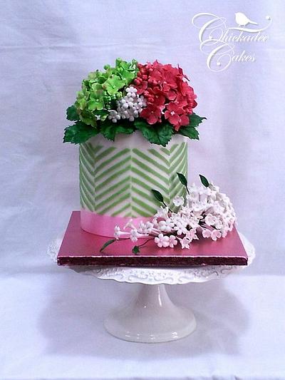 Hydrangea cake - Cake by Chickadee Cakes - Sara