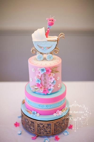 Peek-a-boo! ~ Baby shower cake - Cake by Little Apple Cakes