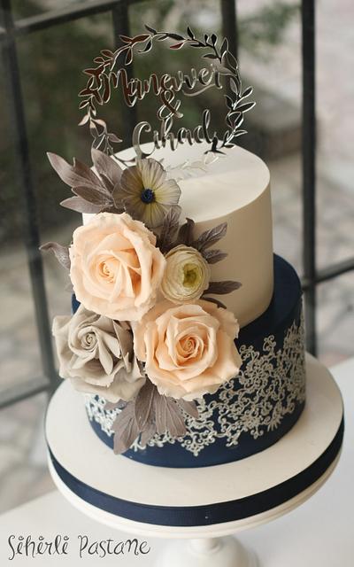 Navy Wedding Cake - Cake by Sihirli Pastane