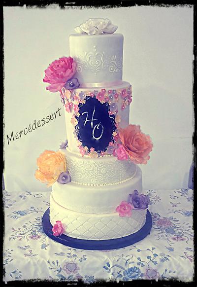 Flowers wedding cake - Cake by Mercedessert