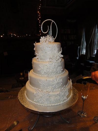 Snowflake Wedding Cake - Cake by Kassie Smith