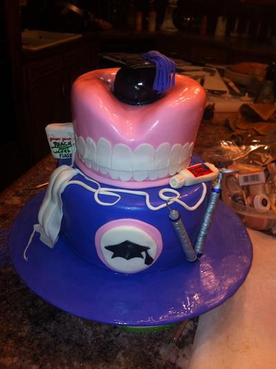 Dental School Graduation Cake  - Cake by SassySyn