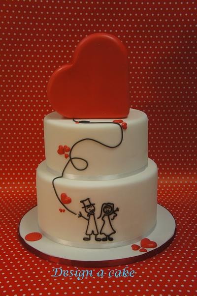 Heart wedding cake - Cake by Alessandra