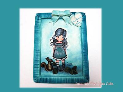 Painted cake topper - A sweet frame - Cake by Laura Ciccarese - Find Your Cake & Laura's Art Studio
