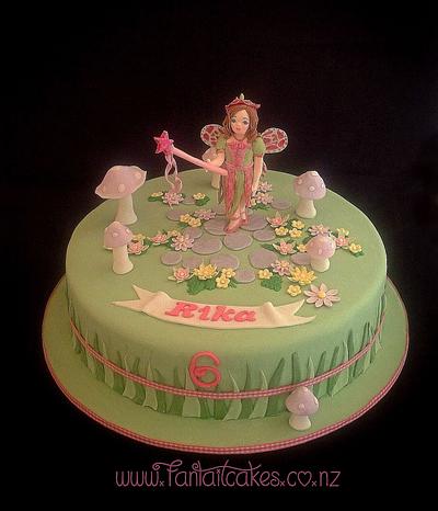 Garden Fairy With Wafer Paper Wings - Cake by Fantail Cakes