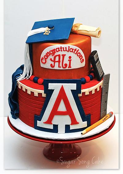 University of Arizona Grad Cake  - Cake by lorieleann