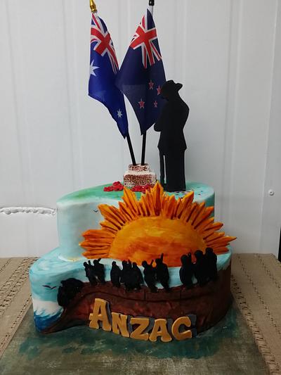Remembering Our Anzac's  Anzac Dinner cake - Cake by Sue's Sweet Delights