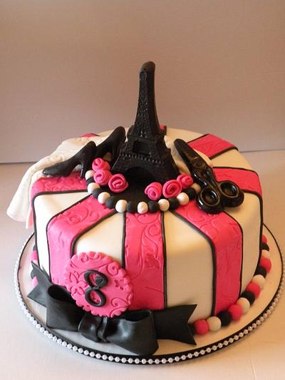 paris fashion design birthday - Cake by Dani Johnson