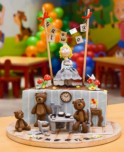 Goldilocks and three bears !  - Cake by Somoshree Khandekar 