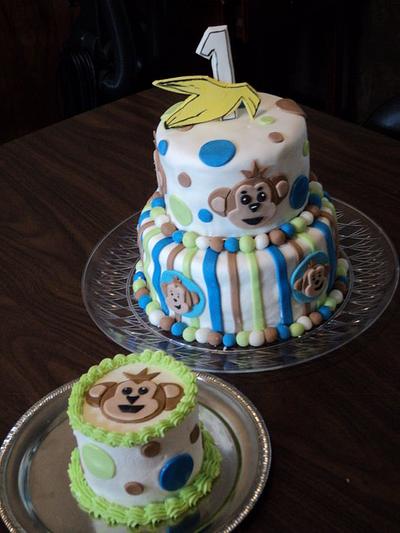 Monkey cake and smash cake - Cake by Heather