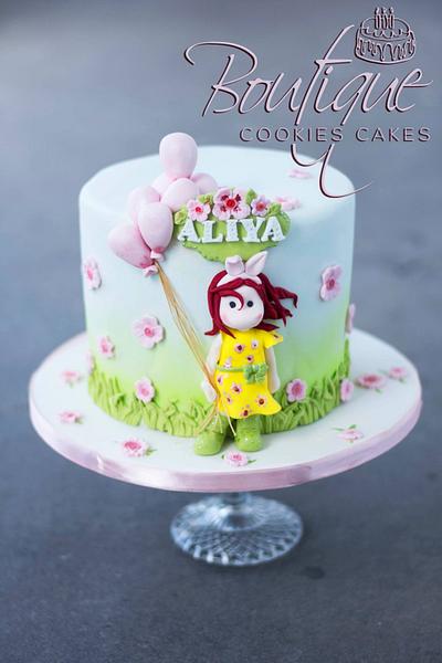 Girl with balloons  - Cake by Boutique Cookies Cakes