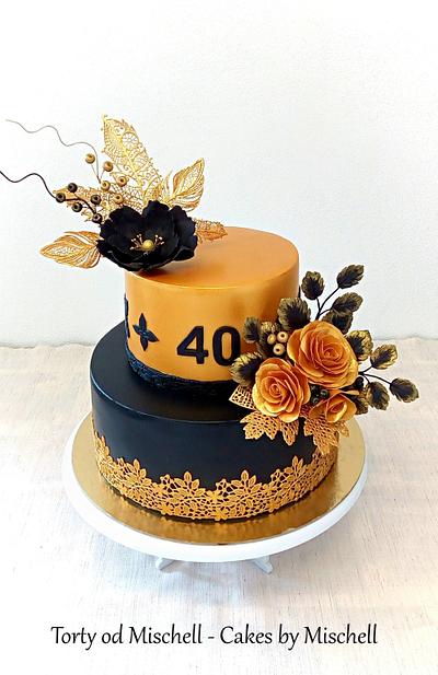 Black gold cake - Cake by Mischell