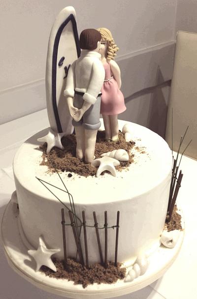 surf wedding cake - Cake by Dulce Victoria