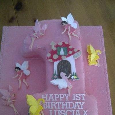 Fairy 1st birthday cake - Cake by Anyone4cake