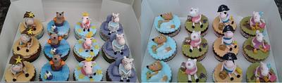 3D Pepp Pig and friends cupcakes - Cake by Karen's Kakery