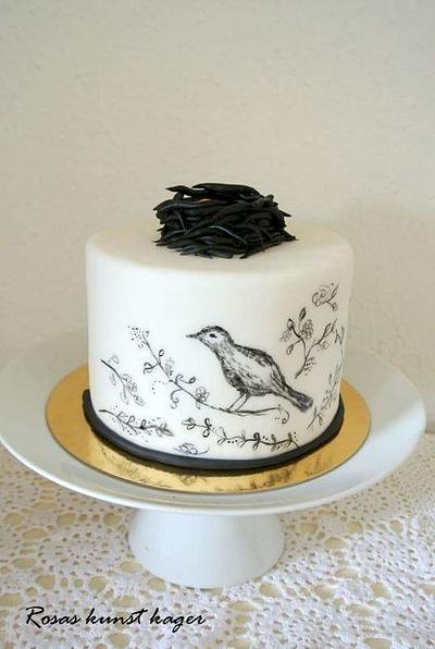 Black bird - Cake by Rosas Kunst Kager