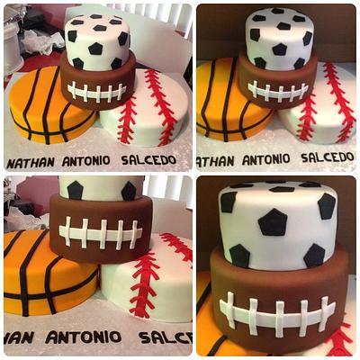 Sports birthday cake - Cake by Delightful creations by Melissa
