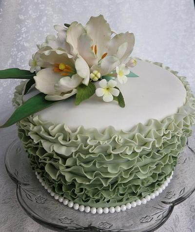 Ruffled Tulip Cake - Cake by Shani's Sweet Creations