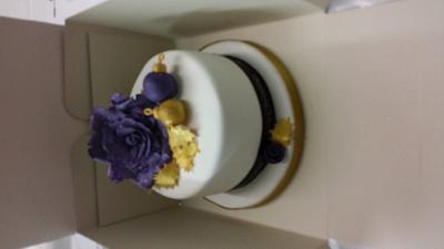 Purple and Gold Christmas Cake - Cake by Blush Cakery