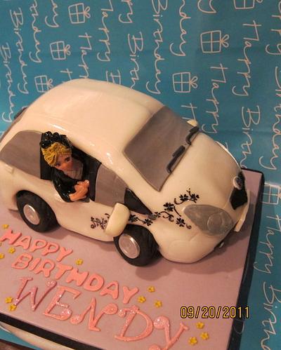 Toyota Car with owner - Cake by Tracey