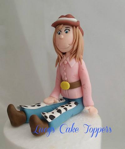 cowgirl Cake Topper - Cake by Lucy's Cake Toppers