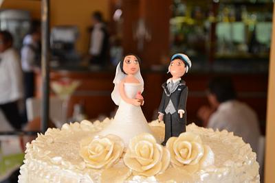 Just married topper! - Cake by Wilma