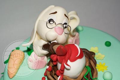 Painting bunny :))) - Cake by fancy cakery