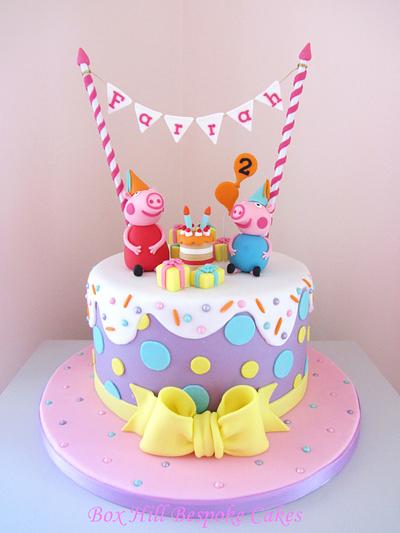 Peppa & George ready to party. - Cake by Nor