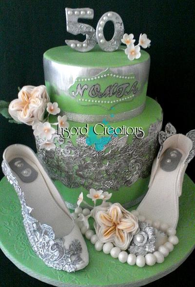 Mint 50th - Cake by Willene Clair Venter