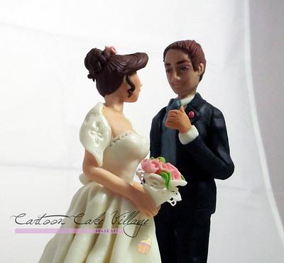 Wedding cake topper 01 - Cake by Eliana Cardone - Cartoon Cake Village
