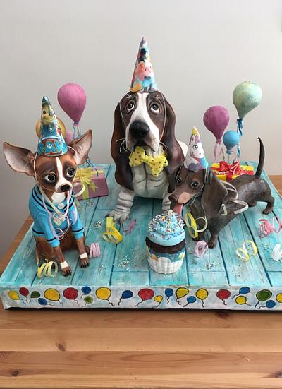 Birthday dogs - Cake by Andrea