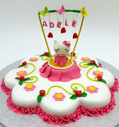 hello kitti round cake - Cake by donatella
