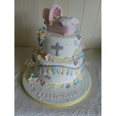 Christening Cake for Nevaeh-Rose - Cake by Bobbie-Anne Wright (For Heaven's Cake)
