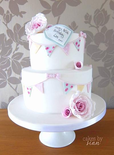 Bunting and Bows - Cake by Cakes by Sian