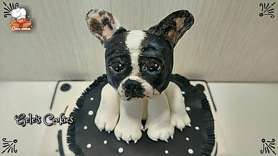 French bulldog - Cake by Gele's Cookies