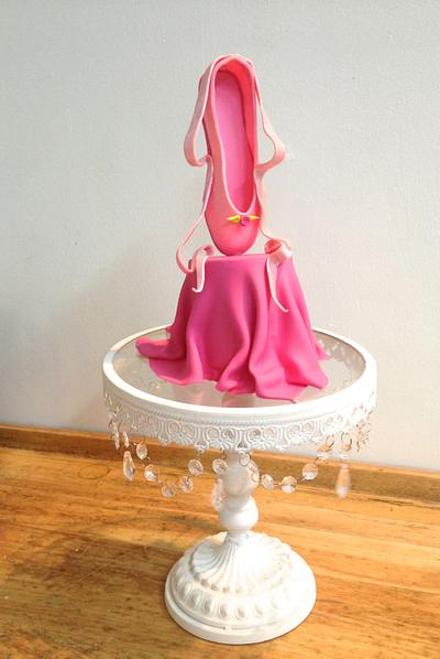 Modeling chocolate ballet slipper - Cake by Dominique Ballard