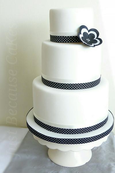 Simply Black and White - Cake by Just Because CaKes