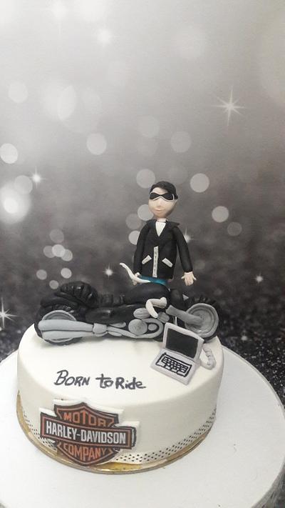 harley davidson bike themed cake - Cake by Creative Confectionery(Trupti P)