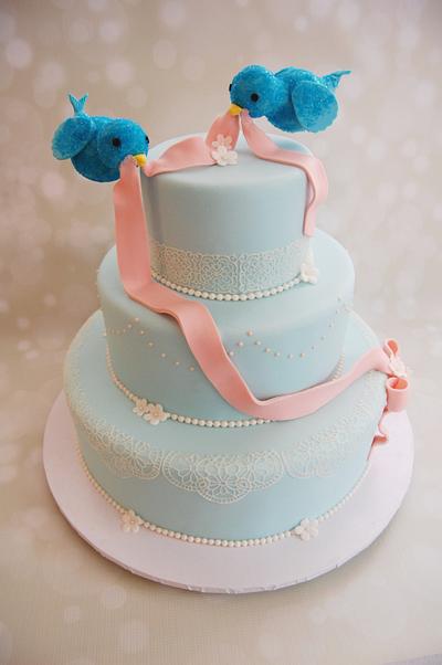 Love Bird Wedding cake - Cake by funni