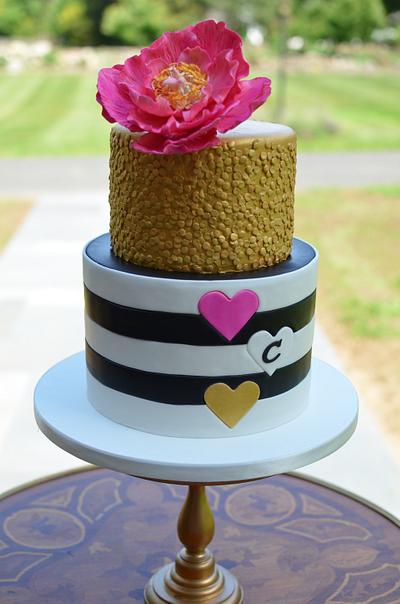 Sequins and Stripes - Cake by Elisabeth Palatiello