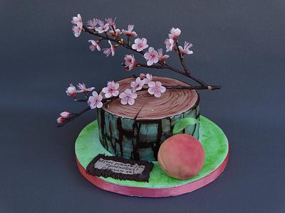 Peach blossoms - Cake by Diana