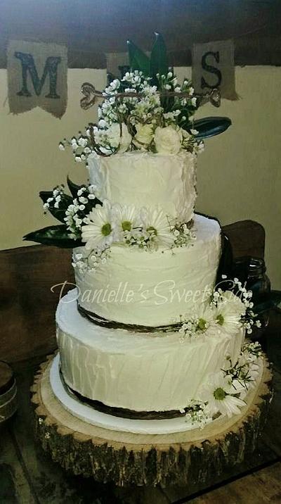 Rustic Wedding Cake  - Cake by DaniellesSweetSide