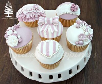 Pink & White Cupcakes - Cake by Angela - A Slice of Happiness