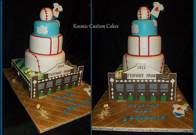 Boston Red Sox/Fenway Park  - Cake by Kosmic Custom Cakes