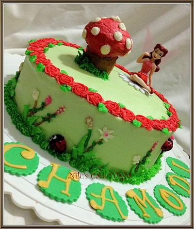 Garden themed cake with Rossetta - Cake by Nilu's Cake D'lights