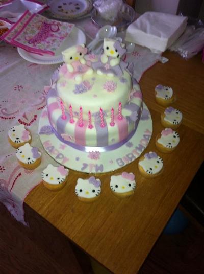 First two tiered cake :-) Hello Kitty - Cake by Nichola