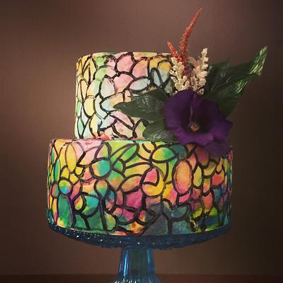 Stained glass cake. - Cake by Inspired Sweetness